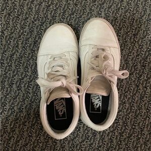 White Laced Vans - US 6